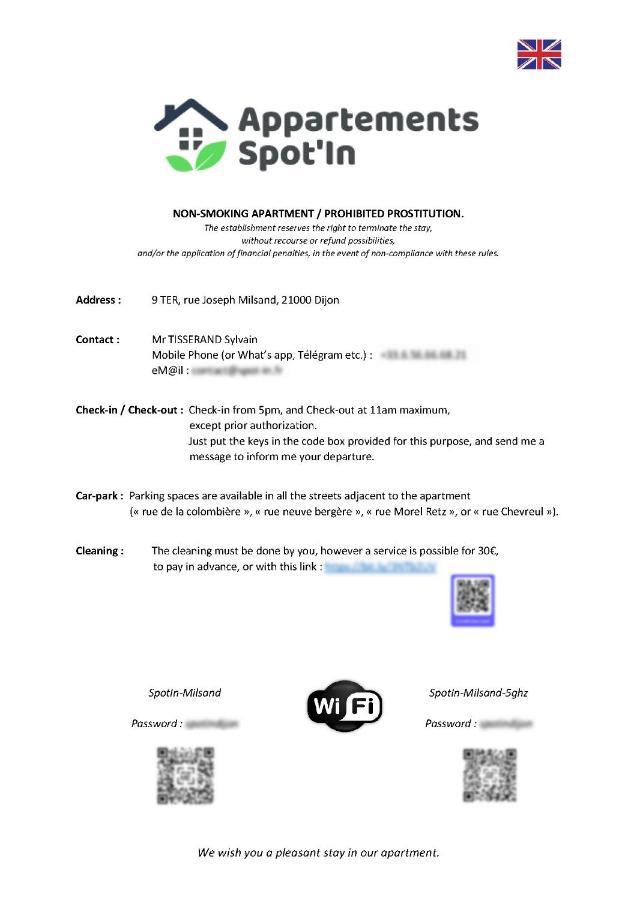 Spot'In - Dijon Milsand Apartment Luaran gambar